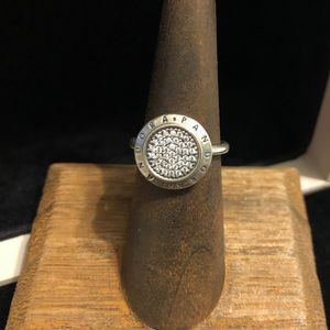 Pavé set, sterling silver PANDORA signature ring!